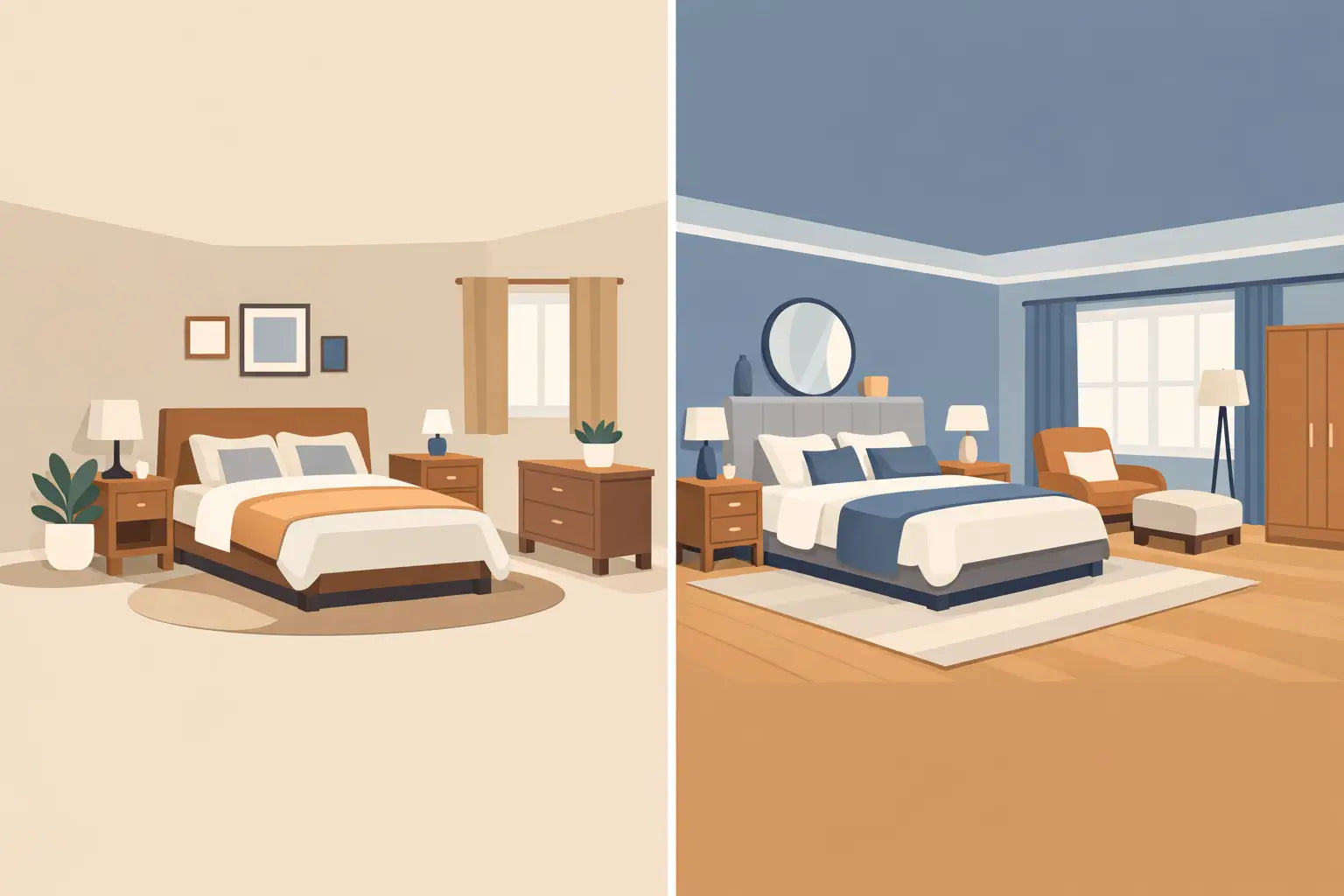 Five Star Furniture - Bedroom Set Size Guide for Small and Large Rooms