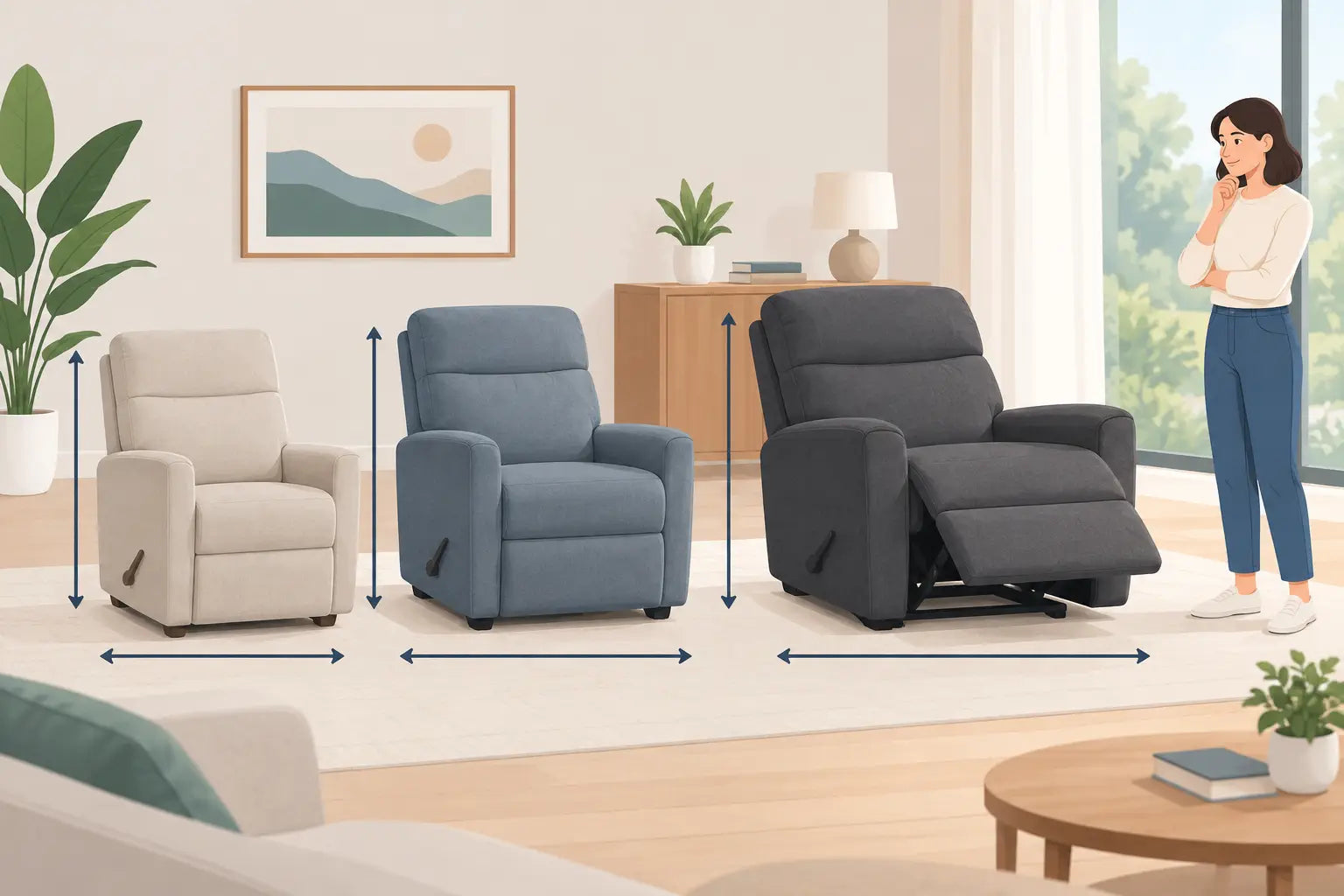 Five Star Furniture - Recliner Size Guide for a Better Living Room