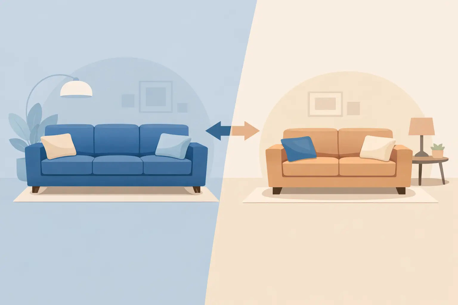 Five Star Furniture - Sofa vs Loveseat Sizing Made Simple