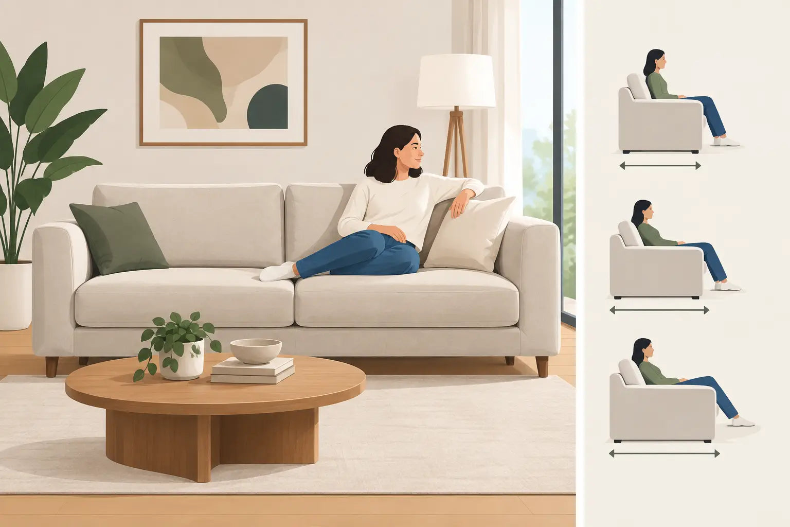 Five Star Furniture - Sofa Depth Guide for a Comfortable Living Room