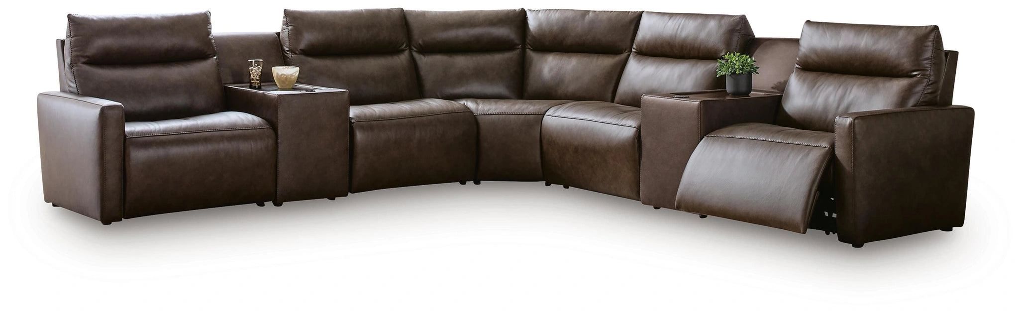 Five Star Furniture - ModZ Power Reclining Sectional with Audio Consoles