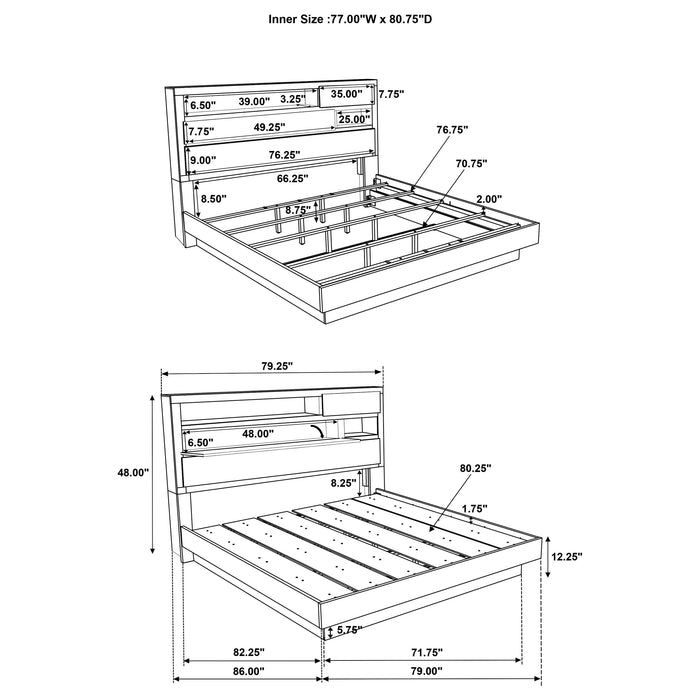 Five Star Furniture - Fenwick Bookcase Platform Bed