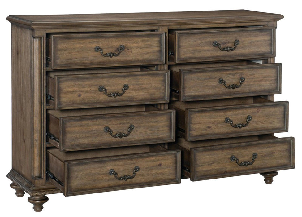 Five Star Furniture - Rachelle 8 Drawer Dresser in Weathered Pecan 1693-5