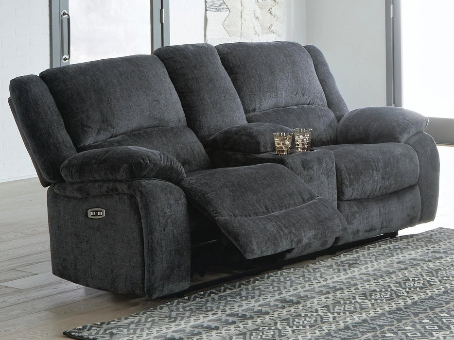 Five Star Furniture - Draycoll Power Reclining Loveseat with Console