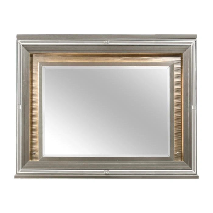 Five Star Furniture - Tamsin Mirror in Silver Grey Metallic 1616-6