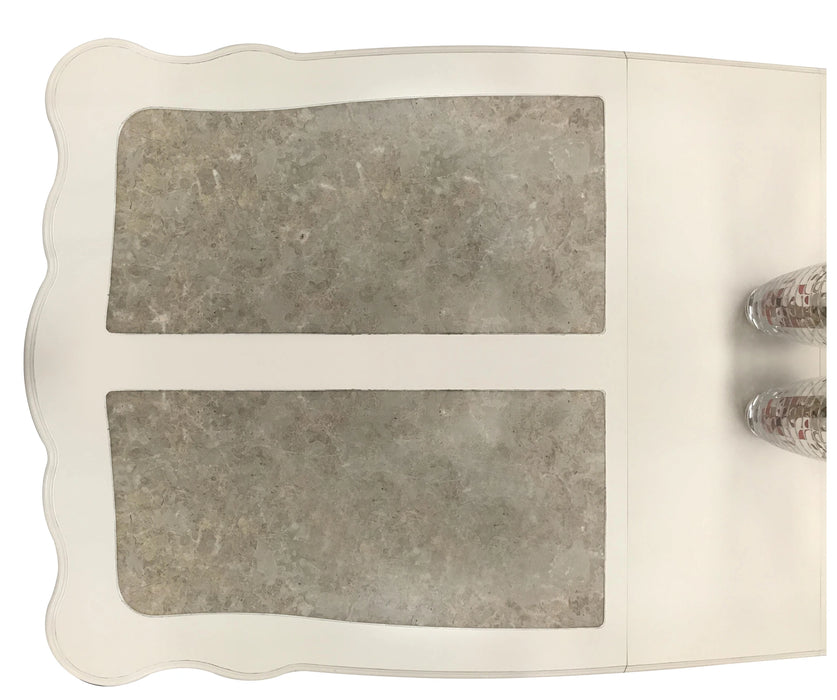 Five Star Furniture - Chantelle Marble & Pearl White Dining Table