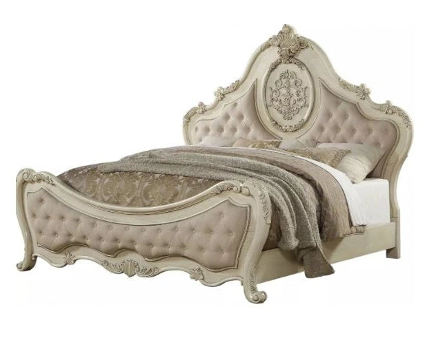 Five Star Furniture - Acme Ragenardus Queen Bed in Antique White 27010Q