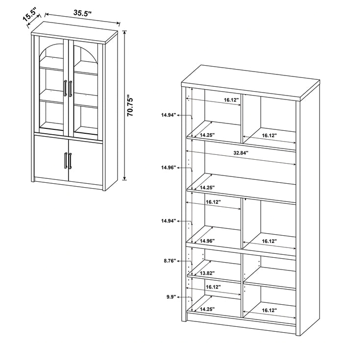 Five Star Furniture - Riva Tall Display Cabinet with LED Lighting