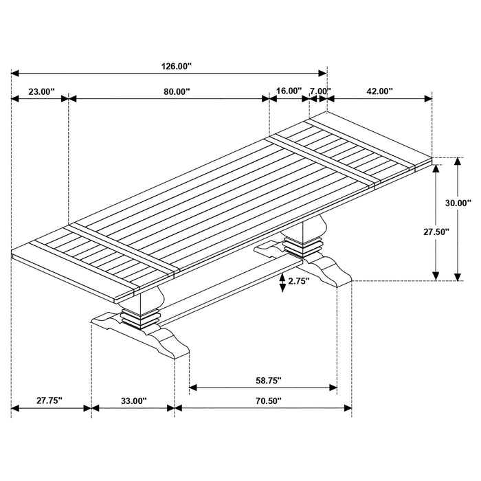 Five Star Furniture - Florence Extension Dining Table