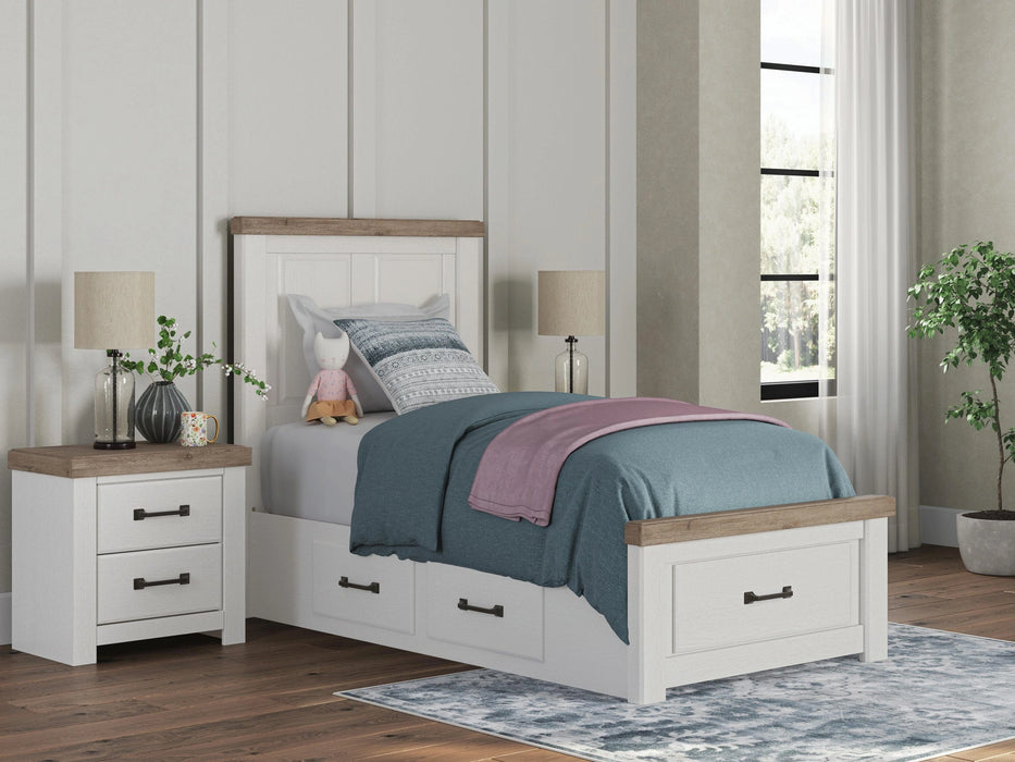 Five Star Furniture - Ashley Savonport Twin Panel Storage Bed — Plus