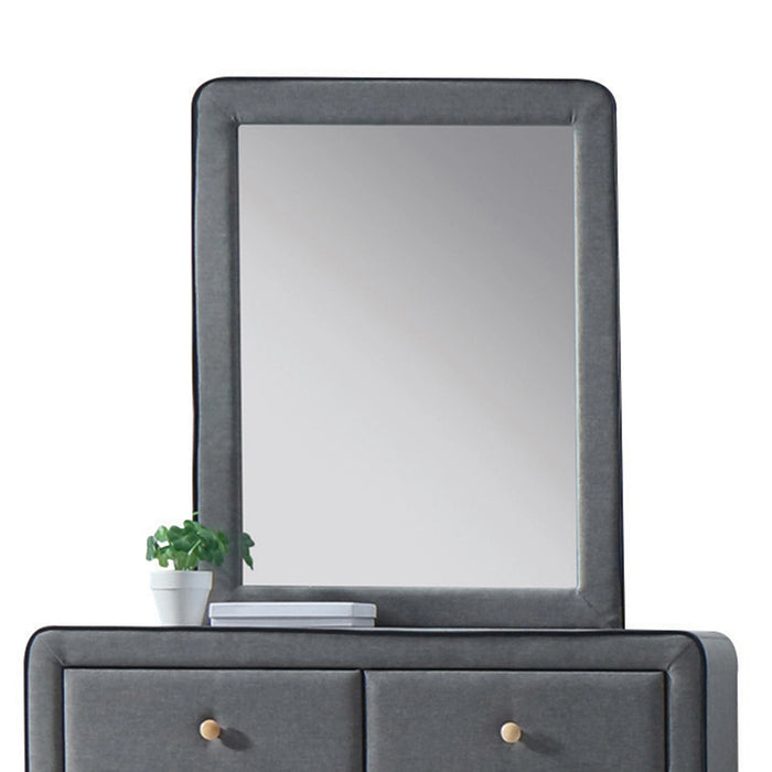 Five Star Furniture - Valda Light Gray Fabric Mirror