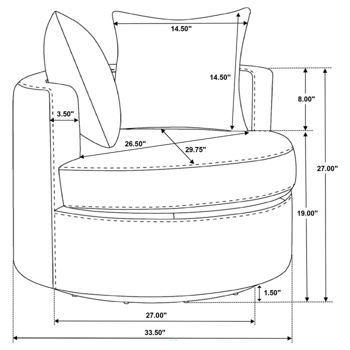 Five Star Furniture - Debbie Swivel Accent Chair