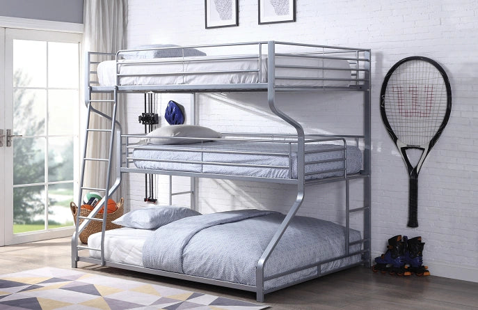 Five Star Furniture - Caius II Silver Bunk Bed (Triple Full/Twin/Queen)