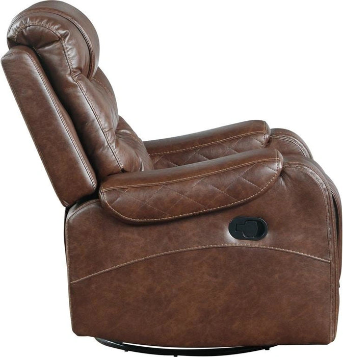 Five Star Furniture - Putnam Swivel Glider Reclining Chair in Brown 9405BR-1