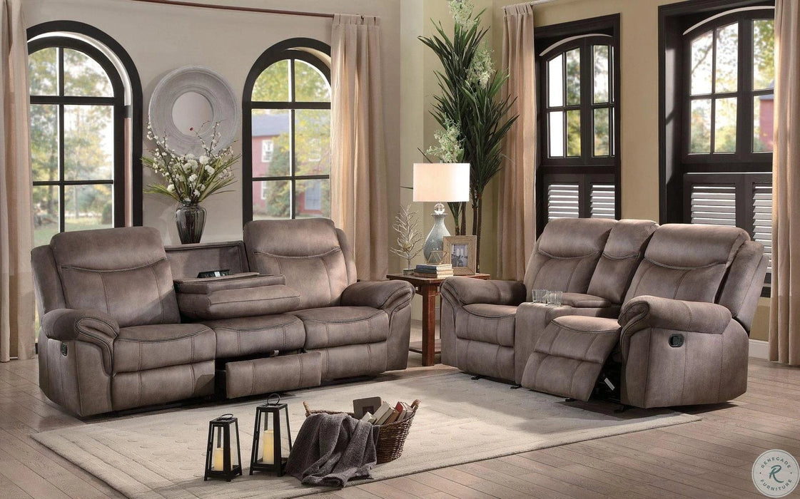 Five Star Furniture - Aram Double Glider Reclining Loveseat in Dark Brown 8206NF-2