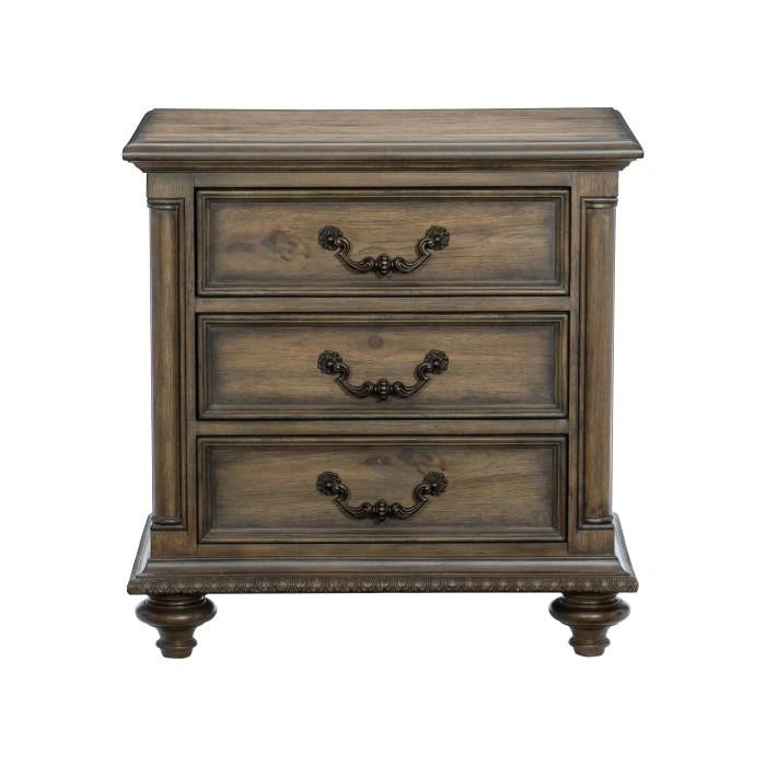 Five Star Furniture - Rachelle 3 Drawer Nightstand in Weathered Pecan 1693-4