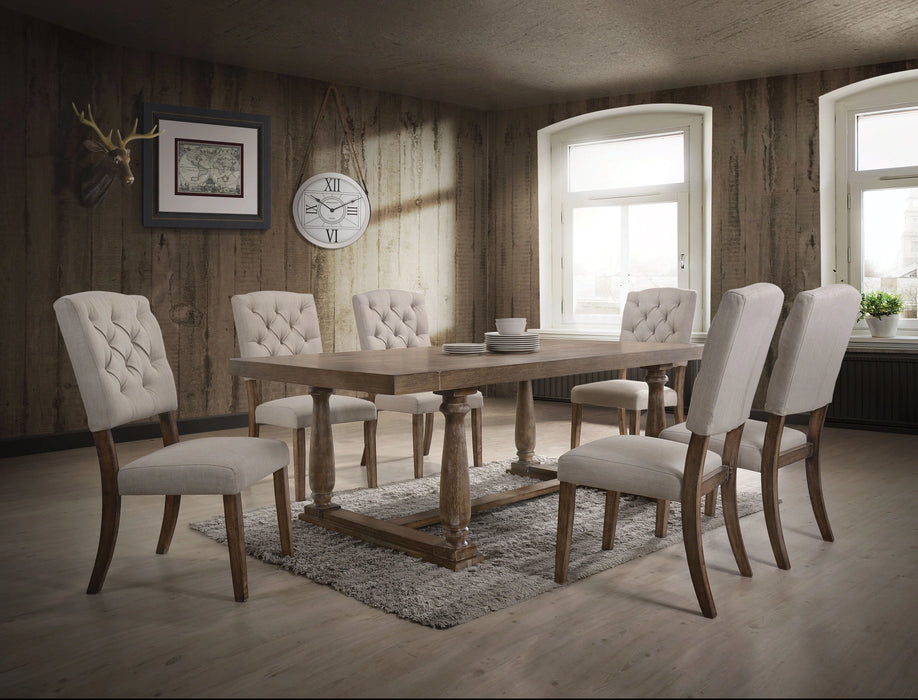Five Star Furniture - Bernard Weathered Oak Dining Table