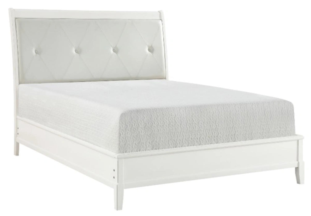 Five Star Furniture - Cotterill Queen Upholstered Sleigh Bed in Antique White 1730WW-1*