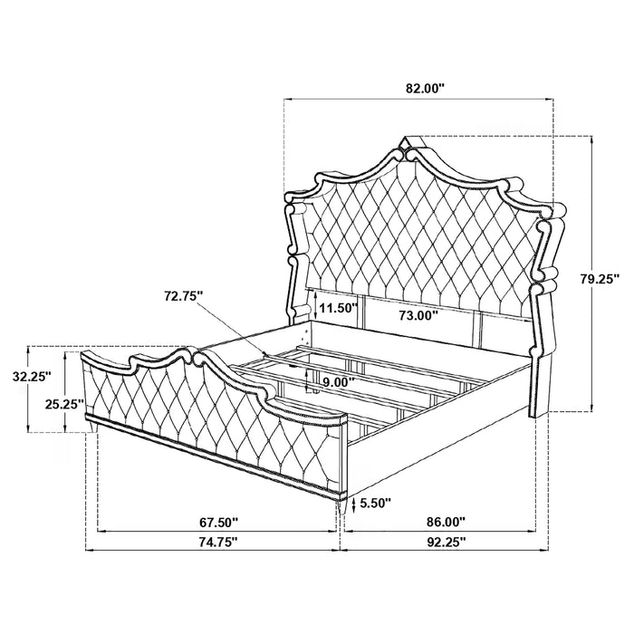Five Star Furniture - Antonella Panel Bed