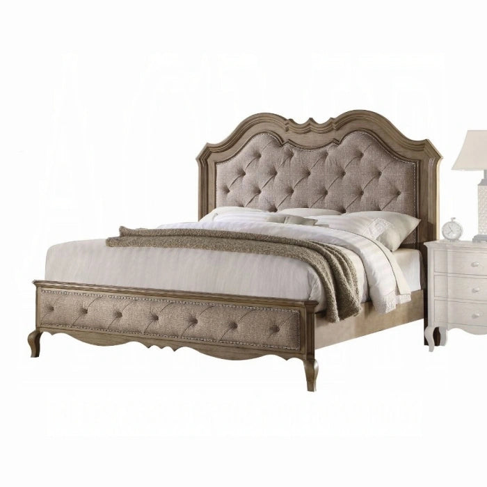 Five Star Furniture - Chelmsford Beige Fabric & Antique Taupe Eastern King Bed