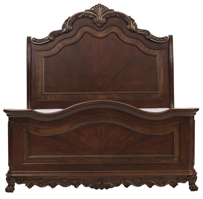Five Star Furniture - Deryn Park Queen Sleigh Bed in Cherry 2243SL-1