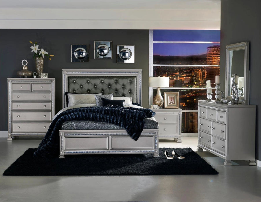 Five Star Furniture - Bevelle 2 Drawer Nightstand in Silver 1958-4