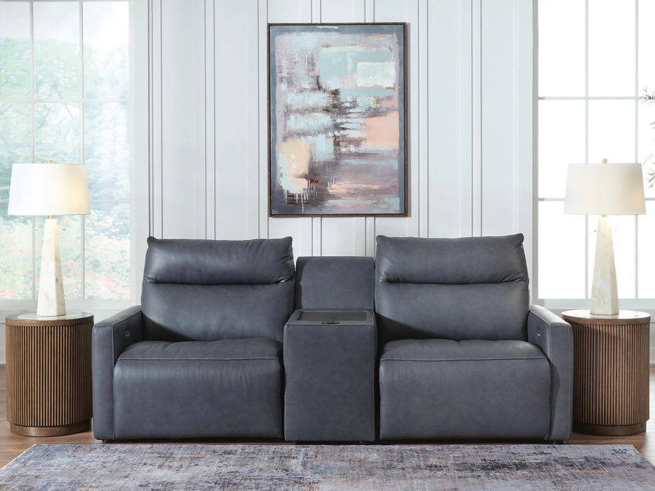 Five Star Furniture - ModZ Power Reclining Sectional Loveseat with Audio Console