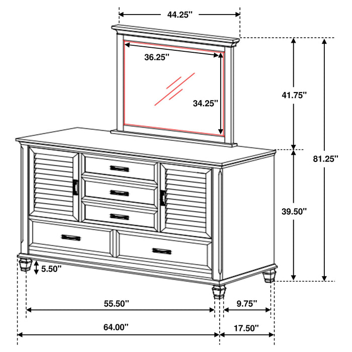 Five Star Furniture - Franco Dresser with Mirror