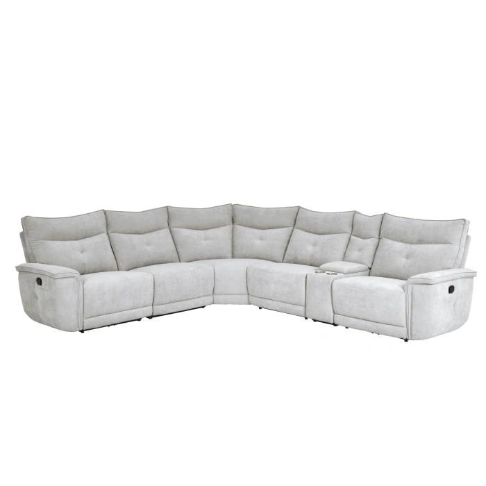 Five Star Furniture - Tesoro 6pc Sectional Living Room Set in Mist Gray