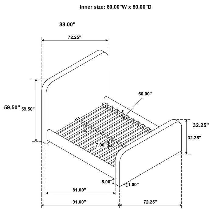 Five Star Furniture - Wren Panel Platform Bed