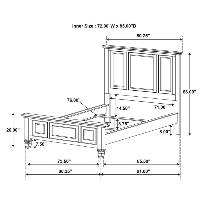 Five Star Furniture - Sandy Beach Panel Bed