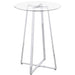 Five Star Furniture - Zanella Glass Top Bar Table Chrome image