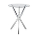 Five Star Furniture - Denali Round Glass Top Bar Table Chrome image