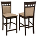 Five Star Furniture - Gabriel Upholstered Counter Height Stools Cappuccino and Beige (Set of 2) image