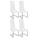 Five Star Furniture - Montclair High Back Dining Chairs Black and Chrome (Set of 4) image