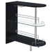 Five Star Furniture - Adolfo 3-tier Bar Table Glossy Black and Clear image