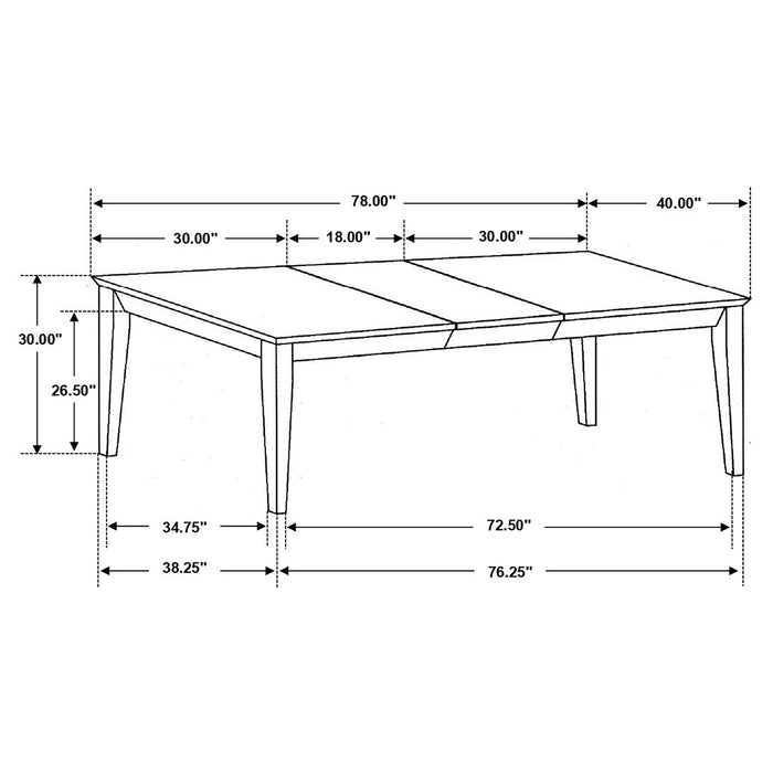 Five Star Furniture - Louise Extension Dining Table