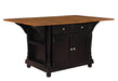 Five Star Furniture - Slater 2-drawer Kitchen Island with Drop Leaves Brown and Black image