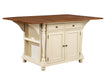 Five Star Furniture - Slater 2-drawer Kitchen Island with Drop Leaves Brown and Buttermilk image