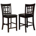 Five Star Furniture - Lavon Upholstered Counter Height Stools Black and Espresso (Set of 2) image