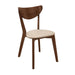 Five Star Furniture - Kersey Dining Side Chairs with Curved Backs Beige and Chestnut (Set of 2) image