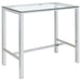 Five Star Furniture - Tolbert Bar Table with Glass Top Chrome image