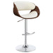 Five Star Furniture - Dana Adjustable Bar Stool Ecru and Chrome image