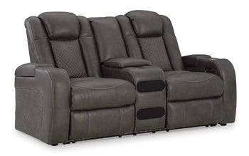 Five Star Furniture - Fyne-Dyme Power Reclining Loveseat with Console