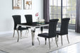 Five Star Furniture - Carone 5-piece 61" Rectangular Dining Set Black and Chrome image