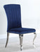 Five Star Furniture - Betty Upholstered Side Chairs Ink Blue and Chrome (Set of 4) image