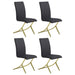 Five Star Furniture - Carmelia Upholstered Side Chairs Black (Set of 4) image