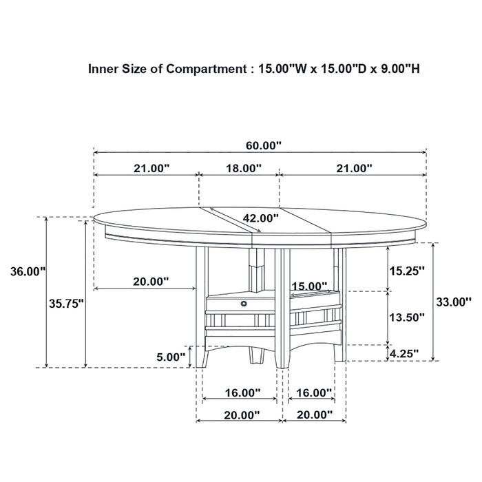 Five Star Furniture - Lavon Counter Height Extension Dining Table