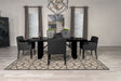 Five Star Furniture - Catherine Double Pedestal Dining Table Set Charcoal Grey and Black image