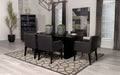 Five Star Furniture - Catherine Rectangular Double Pedestal Dining Table Black image